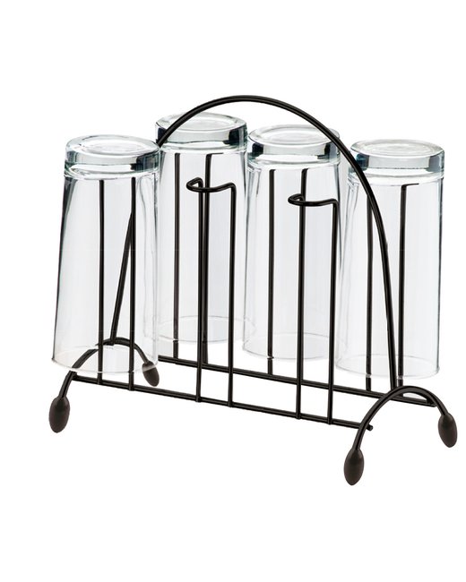 ESCURRIDOR DE VASOS CROMADO NEGRO (PR444)